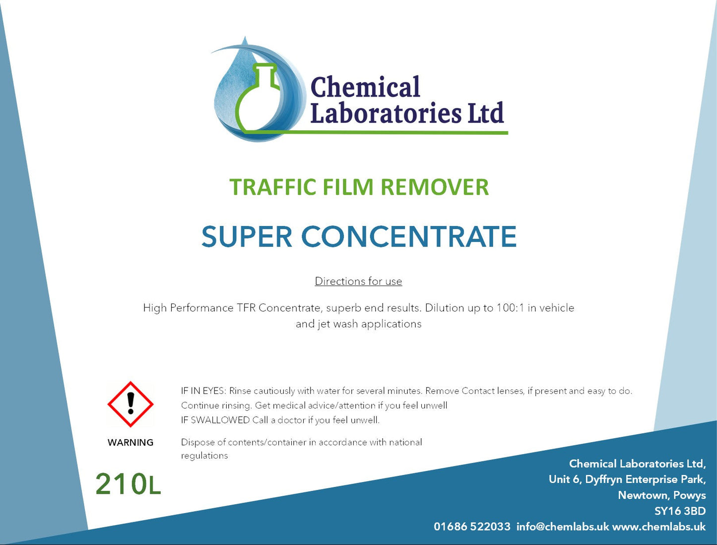 Traffic Film Remover Super Concentrate 210 Ltrs.