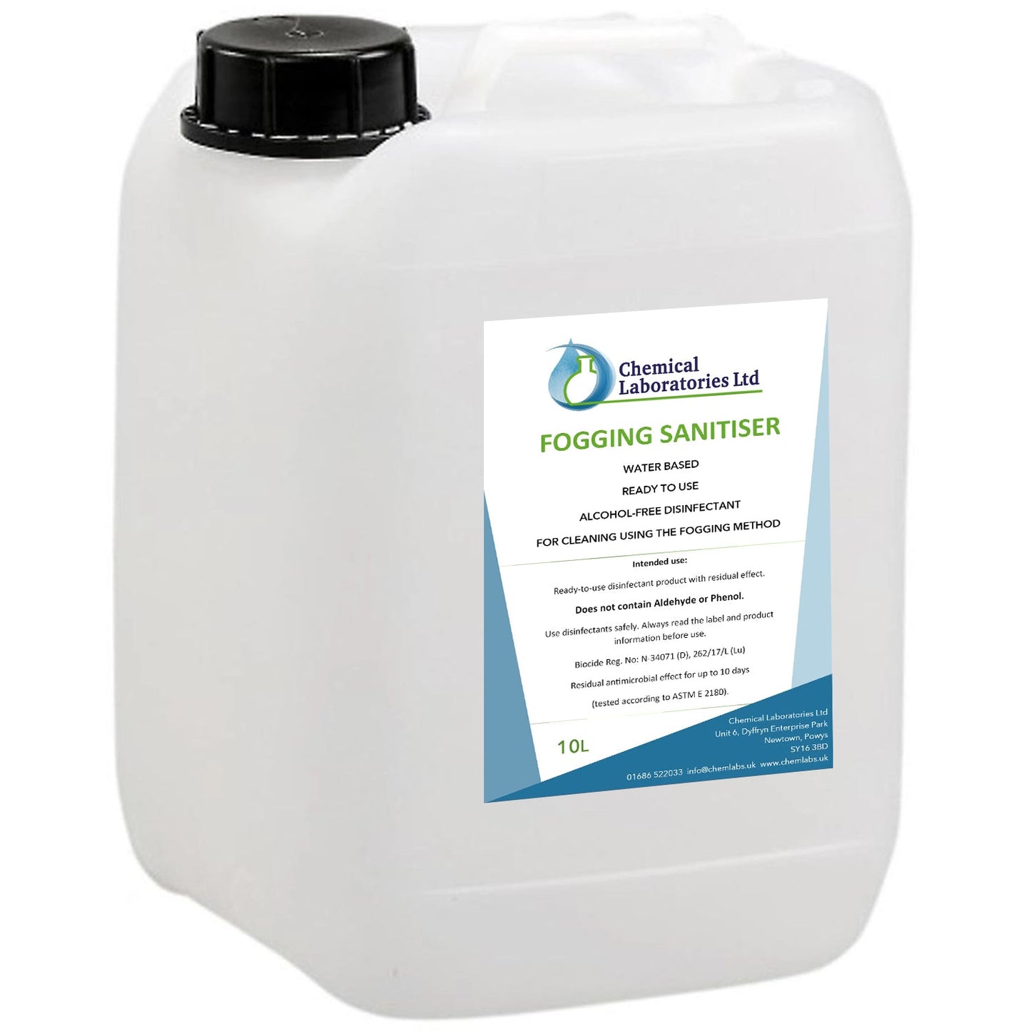 Fogging Sanitiser Solution - Covid Certified with 10 day activity - 10L - Trade